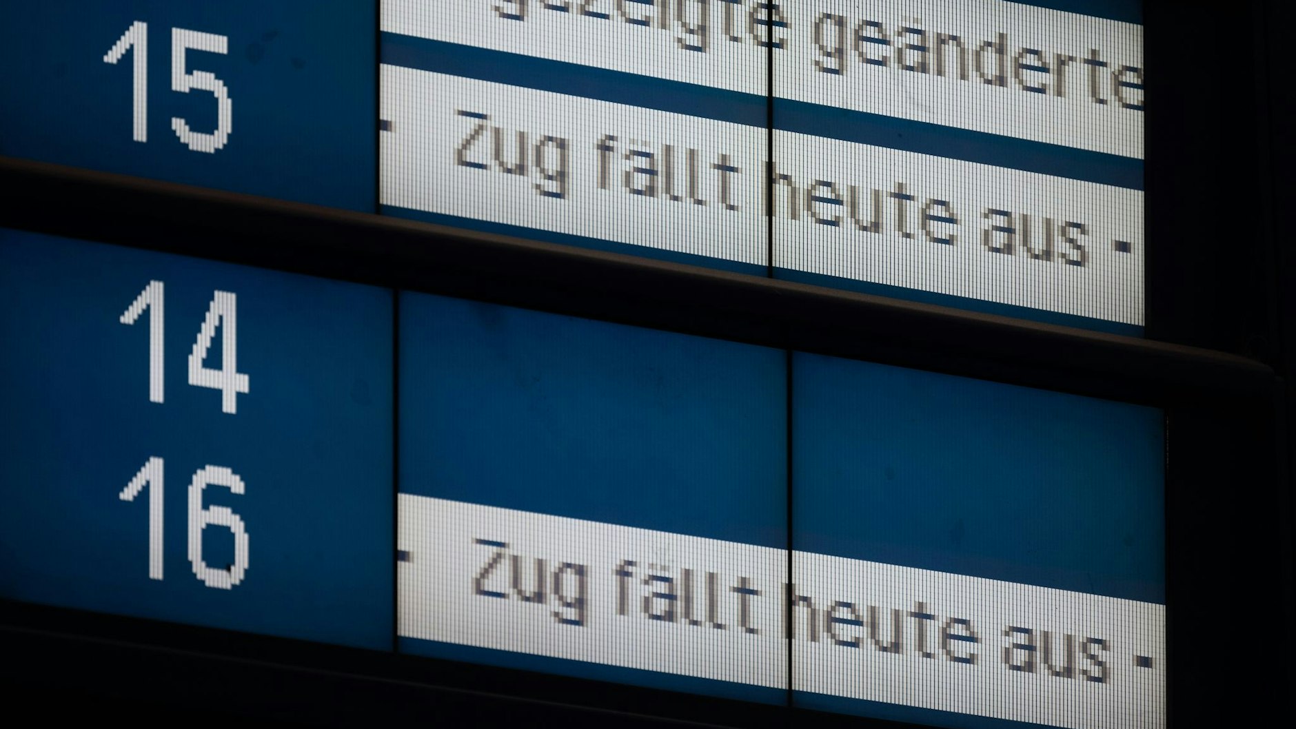 Zugausfälle fließen nicht in die Pünktlichkeitsstatistik ein.